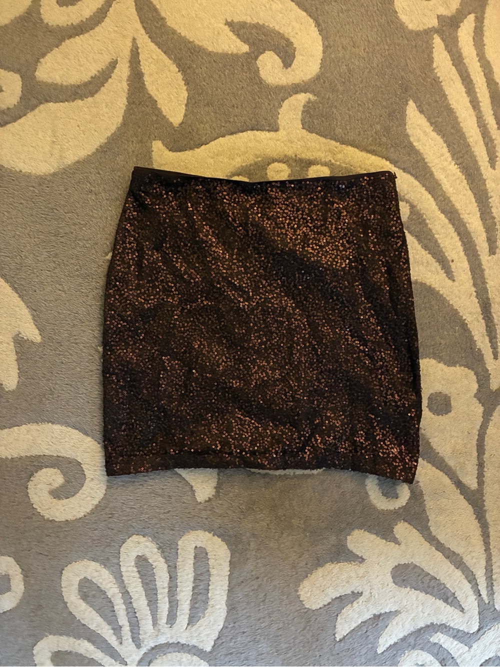 Ann Taylor Brown Sparkle Mini Skirt